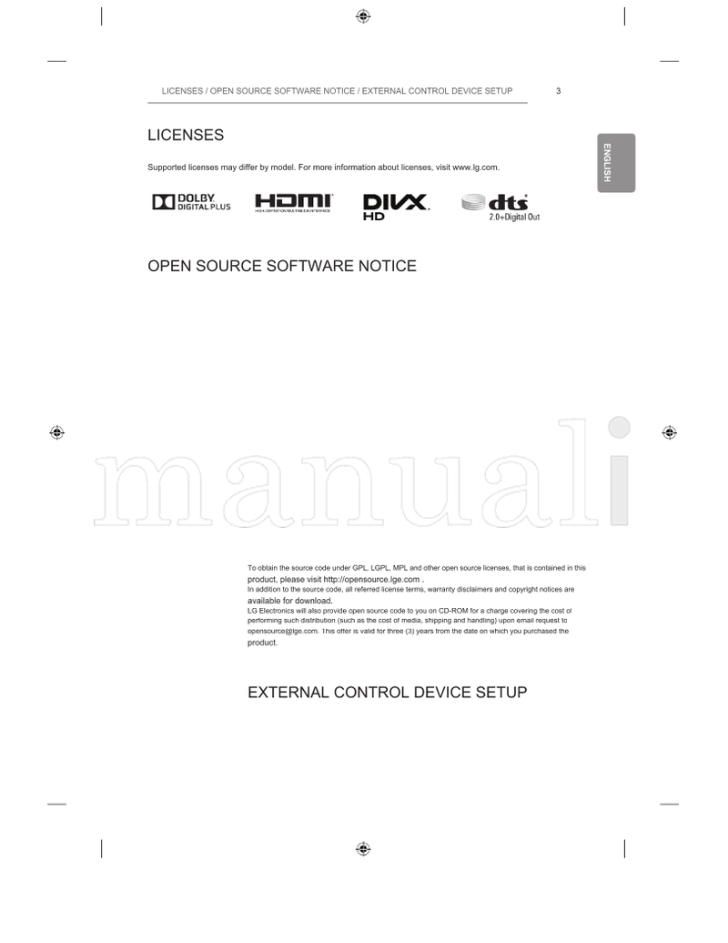 LG LB63** LB69** LB87** LB65** LB72** LB67** LB73** LB68** (60 pages) TV Operating Manual