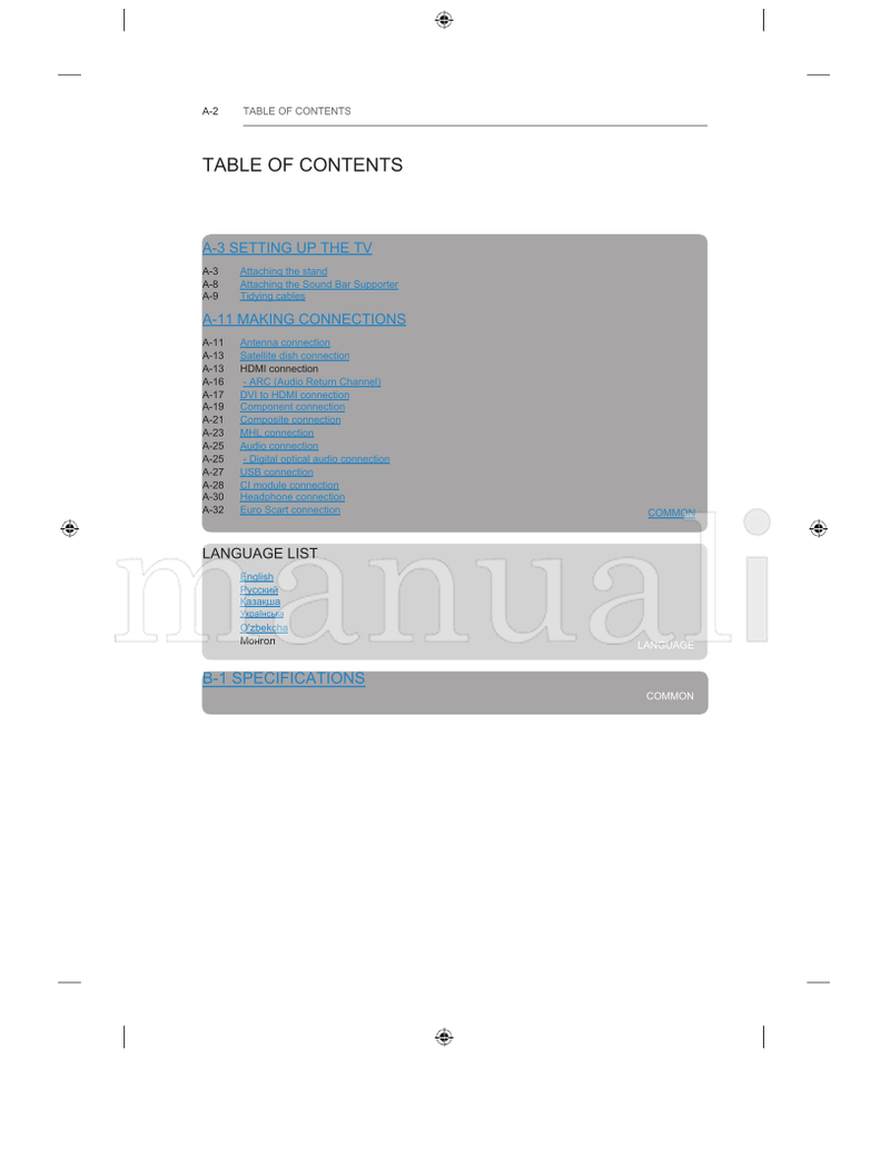 LG LB63** LB68** LB73** LB65** LB69** LB86** LB67** LB72** (254 pages) TV Operating Manual