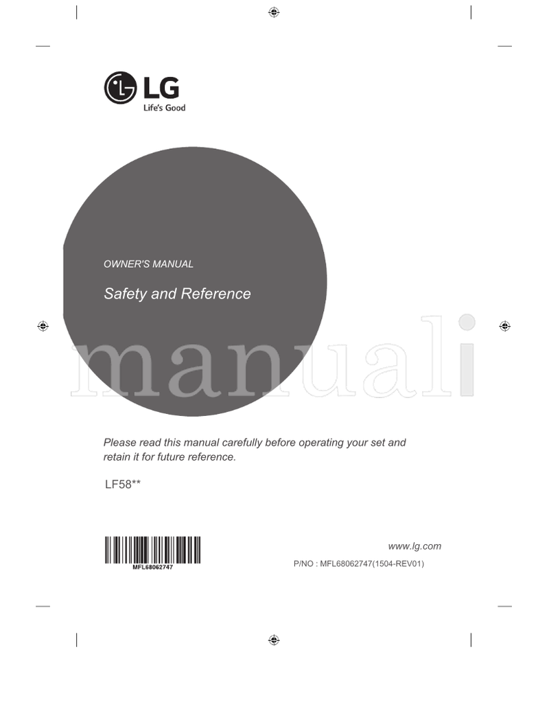 LG LF58** (17 pages) TV Operating Manual