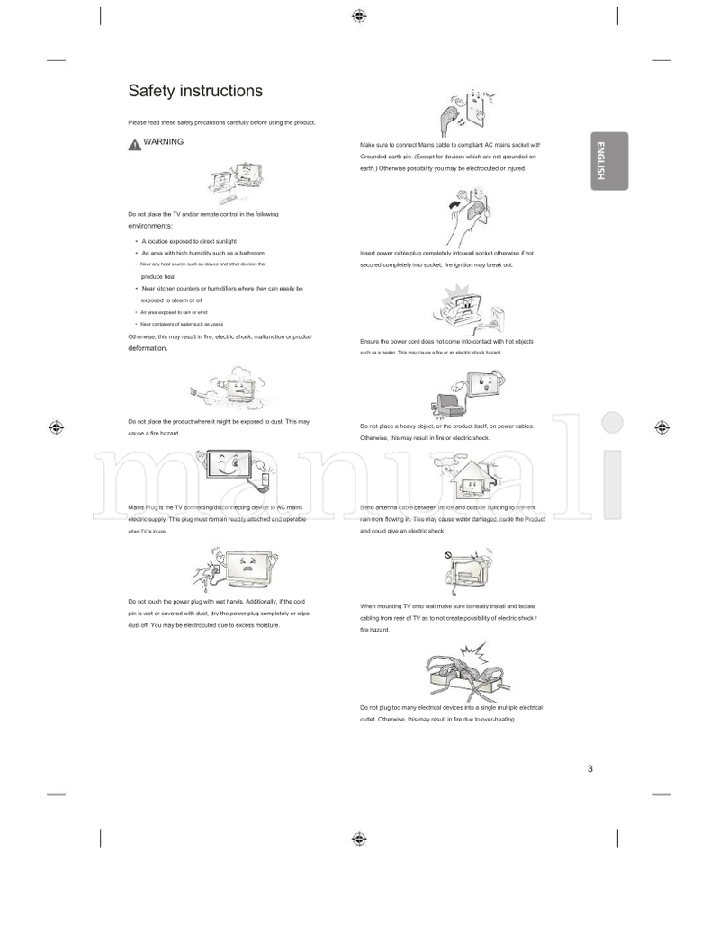 LG LF58** (17 pages) TV Operating Manual
