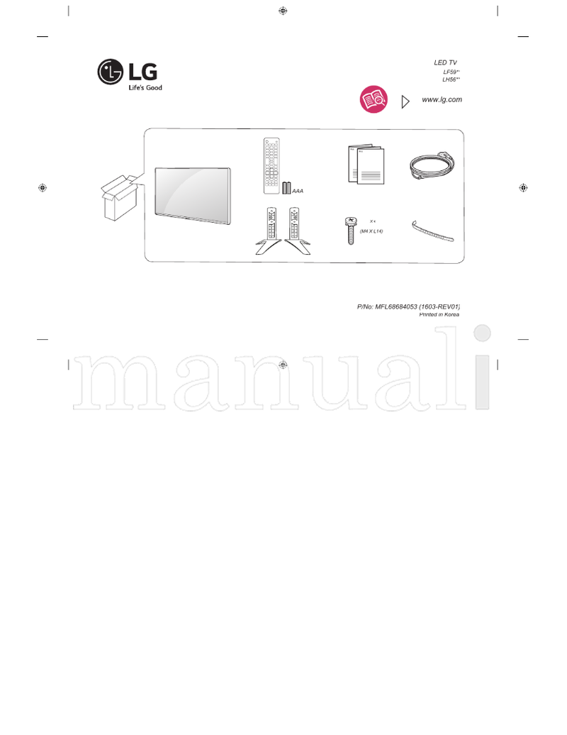 LG LF59** LH56** MFL68684053 (42 pages) TV Operating Manual