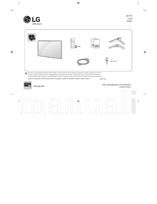 LG LJ50** MT42** MFL69675032 (32 pages) TV Operating Manual