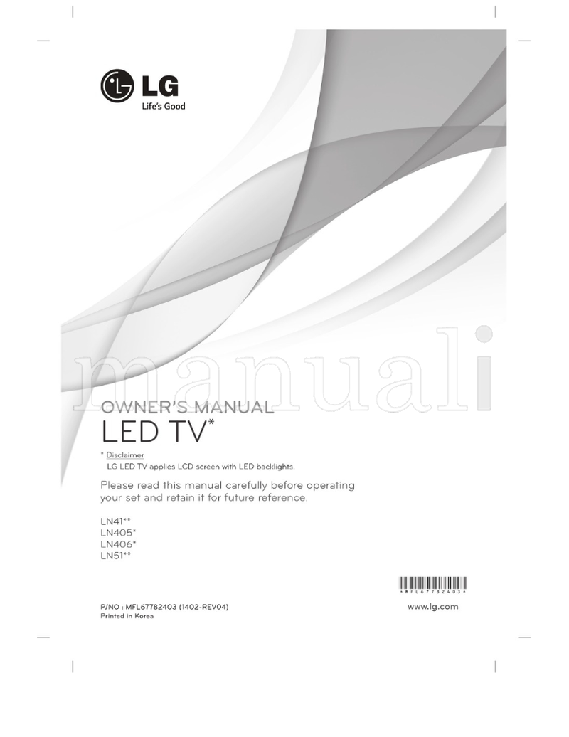 LG LN41** LN405* LN406* LN51** *MFL67782403* MFL67782403 (50 pages) TV Operating Manual
