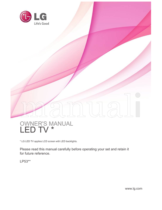 LG LP53** (32 pages) TV Operating Manual