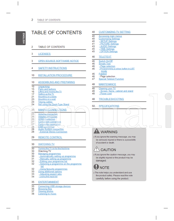 LG CS41** LS310* LS311* LS315* LS33** LS30** MFL67452102 (56 pages) TV Operating Manual