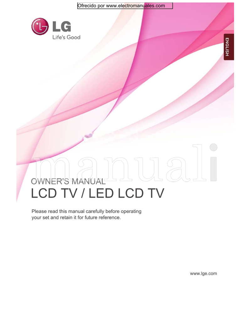 LG LSW100B (220 pages) TV Operating Manual