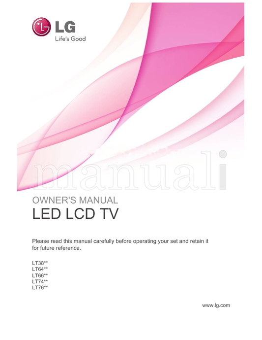 LG LT38** LT64** LT66** LT74** LT76** (40 pages) TV Operating Manual