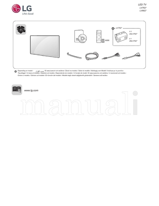 LG LV762* 24LV762* 28LV762* LV662* (41 pages) TV Operating Manual