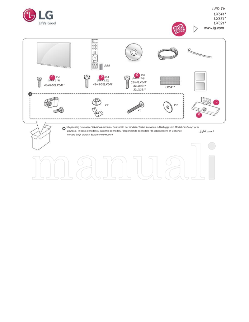 LG 55LX541* 40LX541* 32LX321* 32LX331* LX541* LX331* LX321* (45 pages) TV Operating Manual