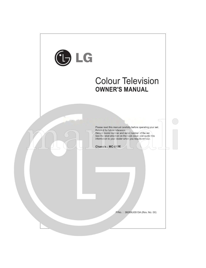 LG MC-019E (24 pages) TV Operating Manual