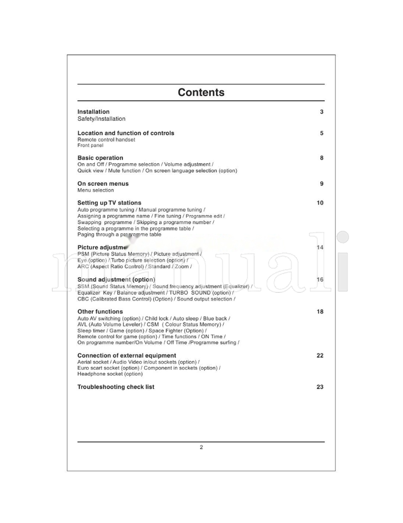 LG MC-019E (24 pages) TV Operating Manual