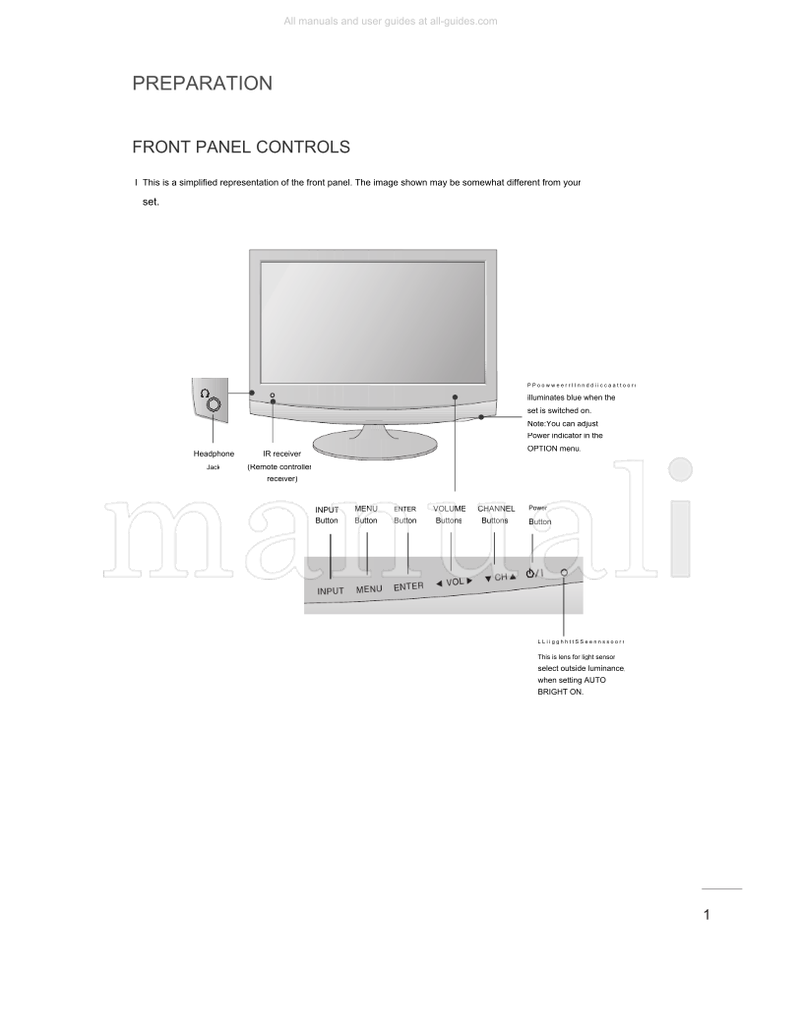 LG MM2262D (98 pages) TV Operating Manual