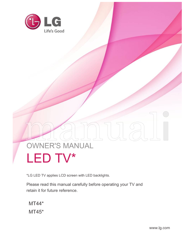 LG MT44* MT45* (52 pages) TV Operating Manual