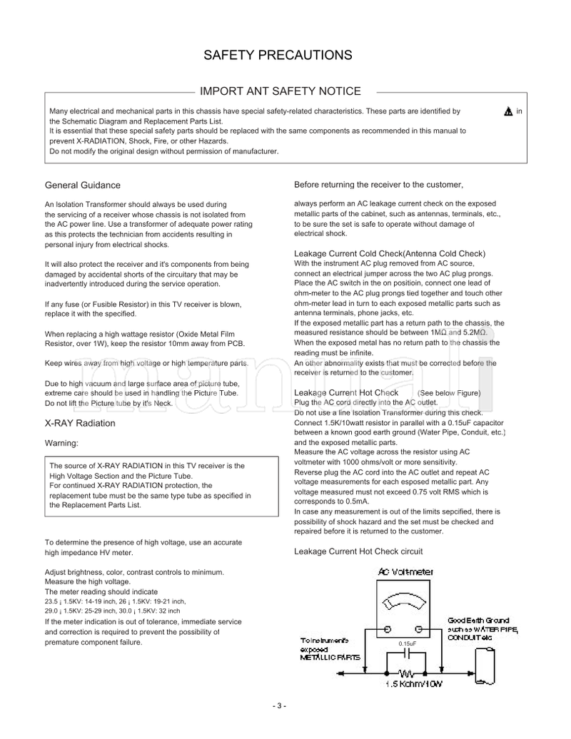 LG MC-019A RT-21FB20R RT-21FB20V (29 pages) TV Service Manual