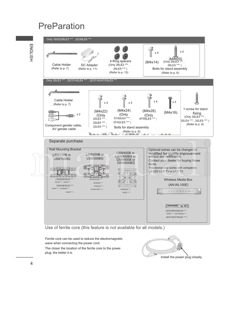LG Safety 42LD5 Series (17 pages) TV Operating Manual