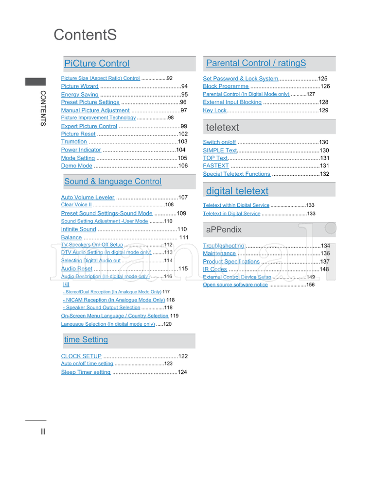 LG LSW100B LSW100BG 32LD3 32LD4 32LD5 26LE3 32LE5 LSW200B (220 pages) TV Operating Manual