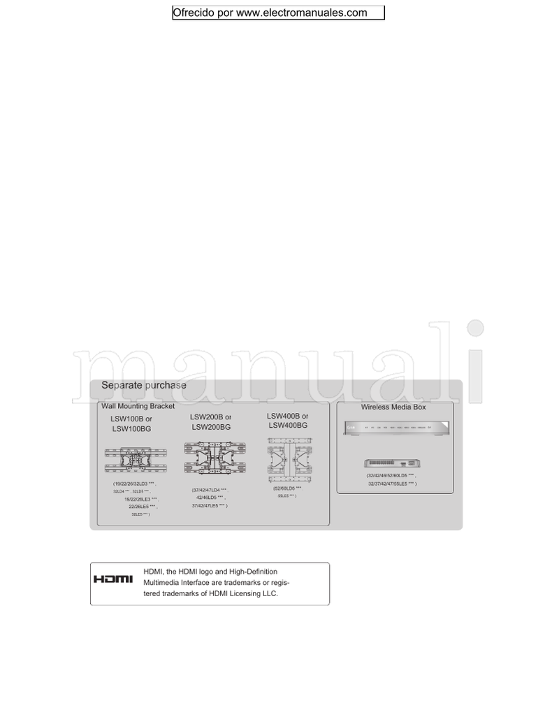 LG LSW200B LSW100B LSW200BG LSW100BG 32LD3 47LD4 32LD4 32LD5 (220 pages) TV Operating Manual