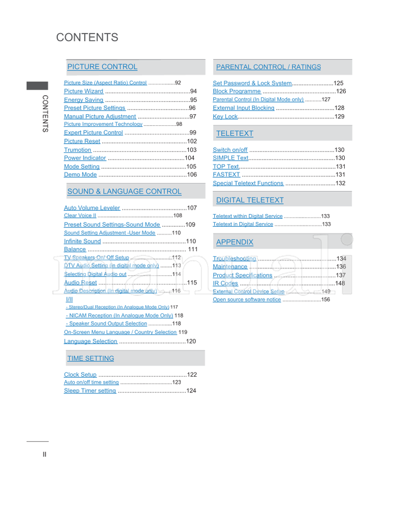 LG LSW100BG 32LD3 32LD4 32LD5 32LE3 32LE4 26LE5 32LE5 LSW400B (220 pages) TV Operating Manual