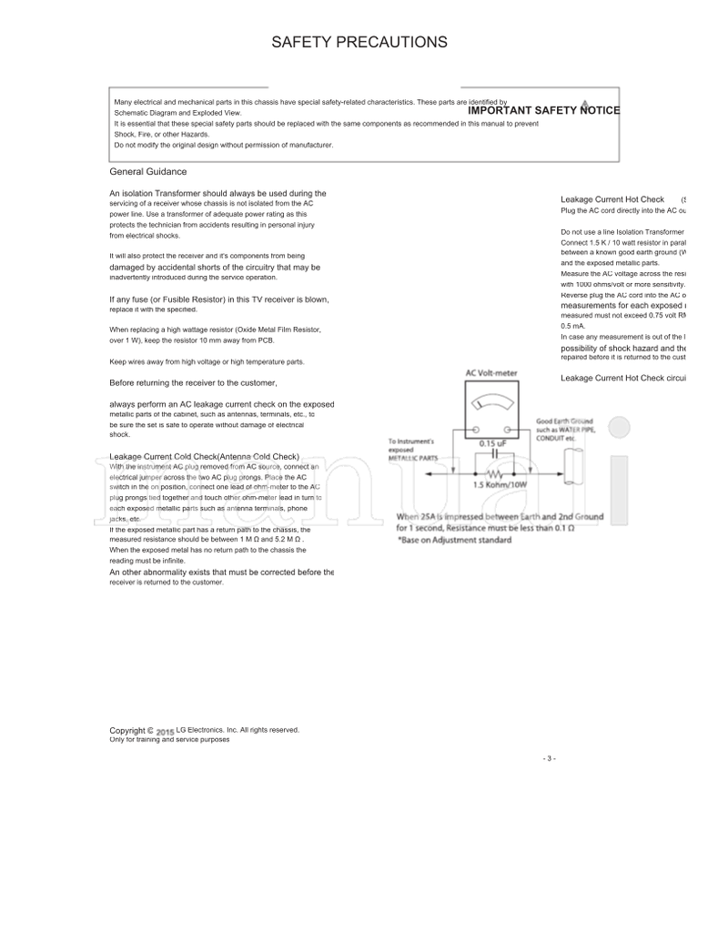 LG Table Of Contents; Contents 49LF5400 (29 pages) TV Service Manual
