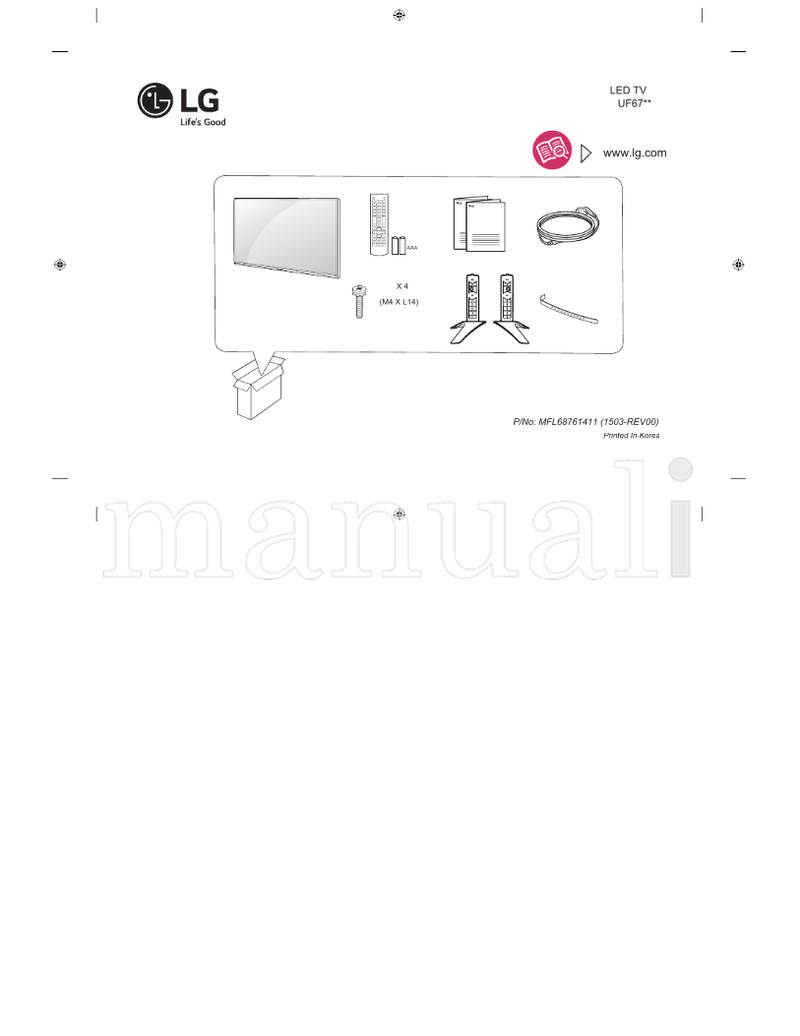 LG UF67** MFL68761411 (43 pages) TV Operating Manual