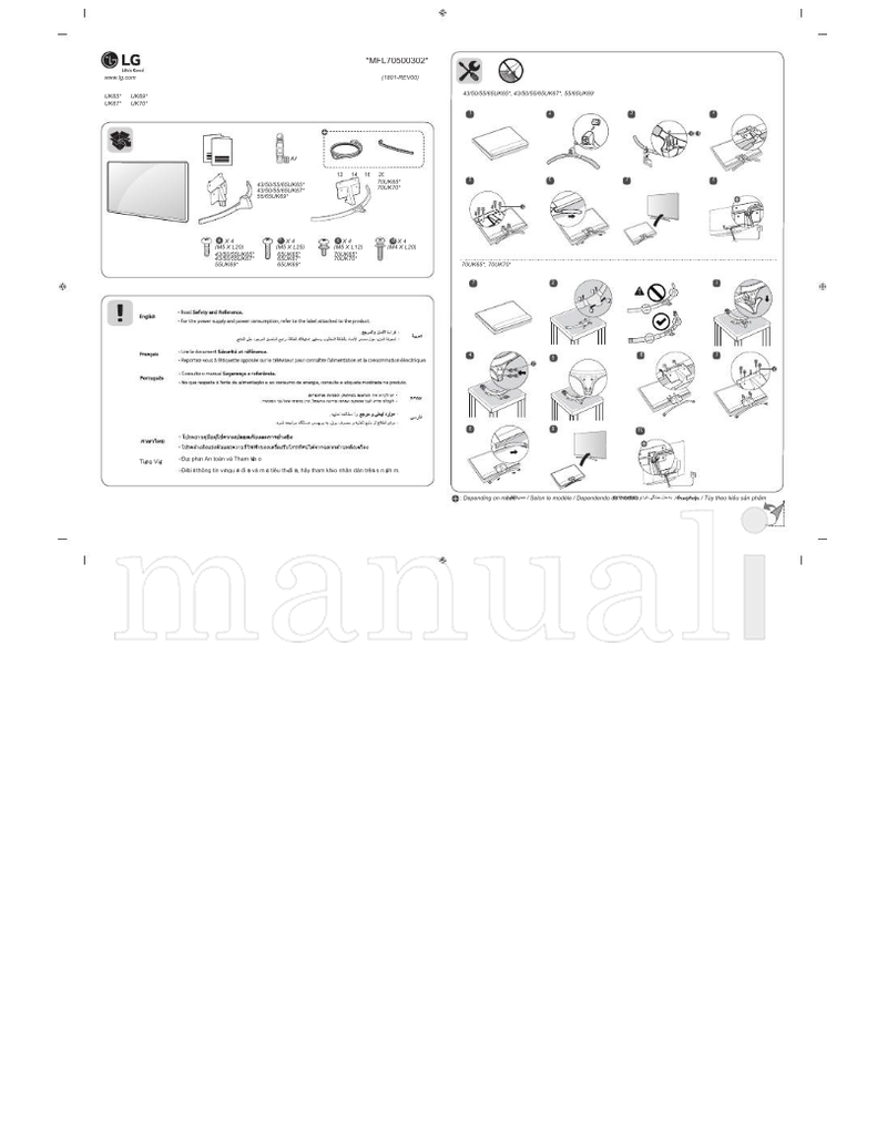 LG UK65* UK69* UK67* UK70* 55UK65* 55UK67* 55UK69* (22 pages) TV Operating Manual
