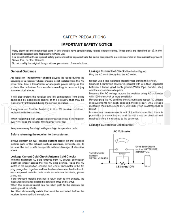 LG Z20LCD1 (55 pages) TV Service Manual