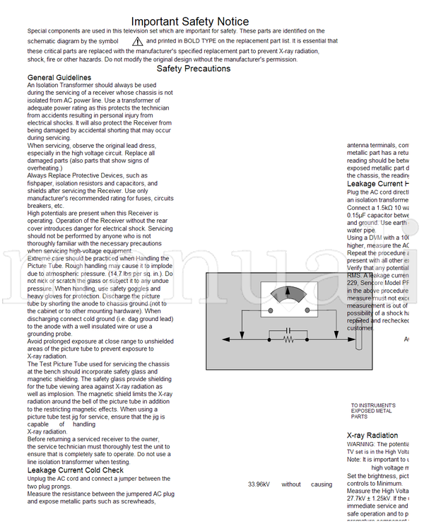 Panasonic CT-2005SB MTNC000582A1 NA6LV PP326 (21 pages) TV Service Manual