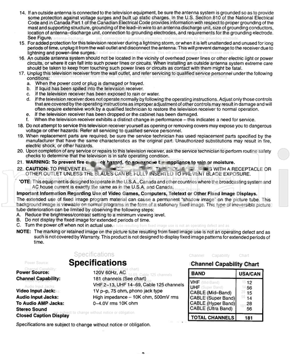 Panasonic 0oooo TQB2AO919 (32 pages) TV Operating Manual