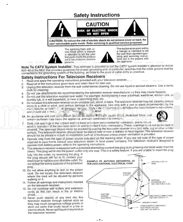 Panasonic TQB2A0808 (28 pages) TV Operating Manual