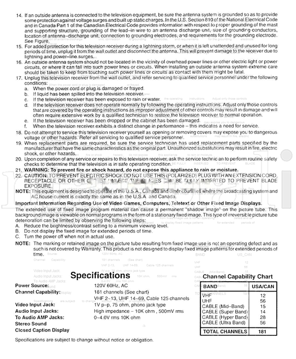 Panasonic TQB2A0808 (28 pages) TV Operating Manual