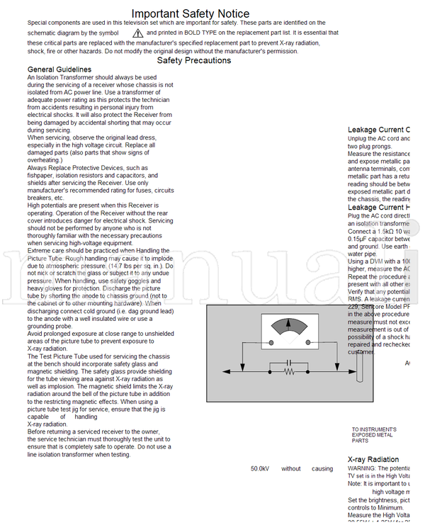 Panasonic CT-20SX10B CT-20SX10CB CT-24SX10B CT-24SX10CB CT-F2110XB (60 pages) TV Service Manual