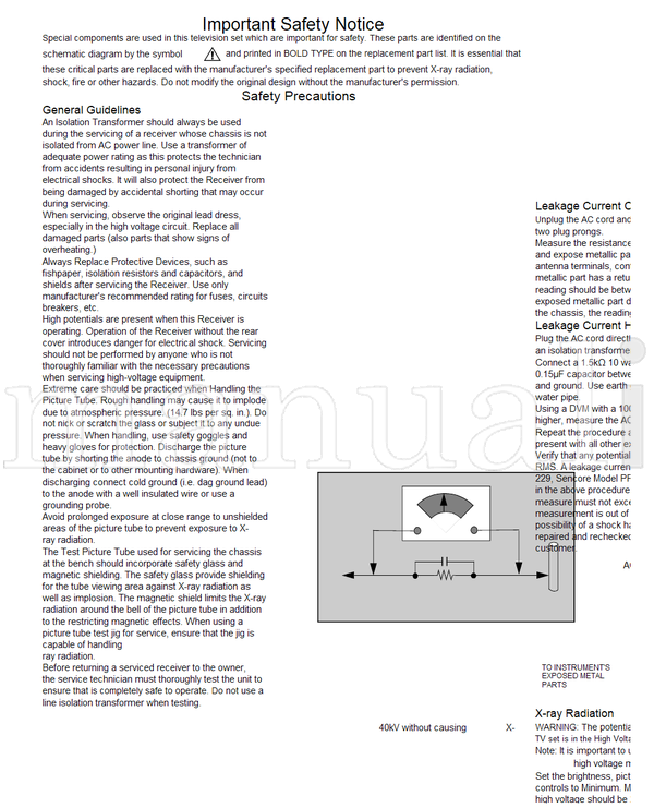 Panasonic NA6DV CT-20SX11E CT-20SX11CE MTNC010735C1 AP380 (46 pages) TV Service Manual