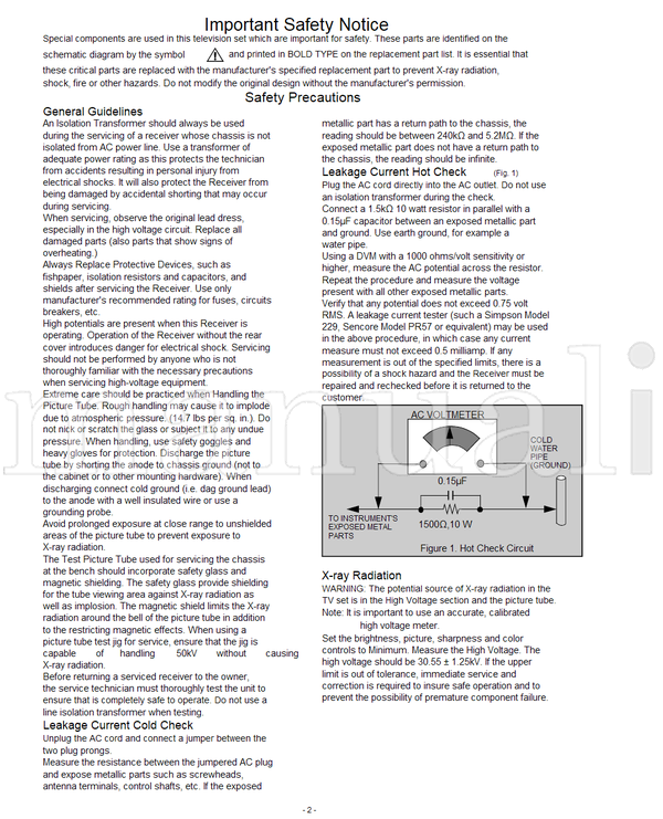 Panasonic MTNC010527C1 CT-24SX11E CT-24SX11UE CT-24SX11CE MTNC010837A1 (36 pages) TV Service Manual