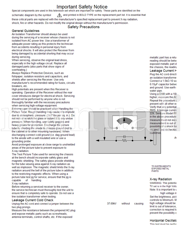 Panasonic CT-25G5B CT-25G5UB MTNC000664A1 AP356M (18 pages) TV Service Manual