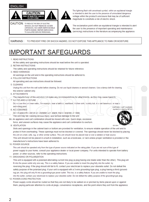 Panasonic CT-2701 (25 pages) TV Operating Manual