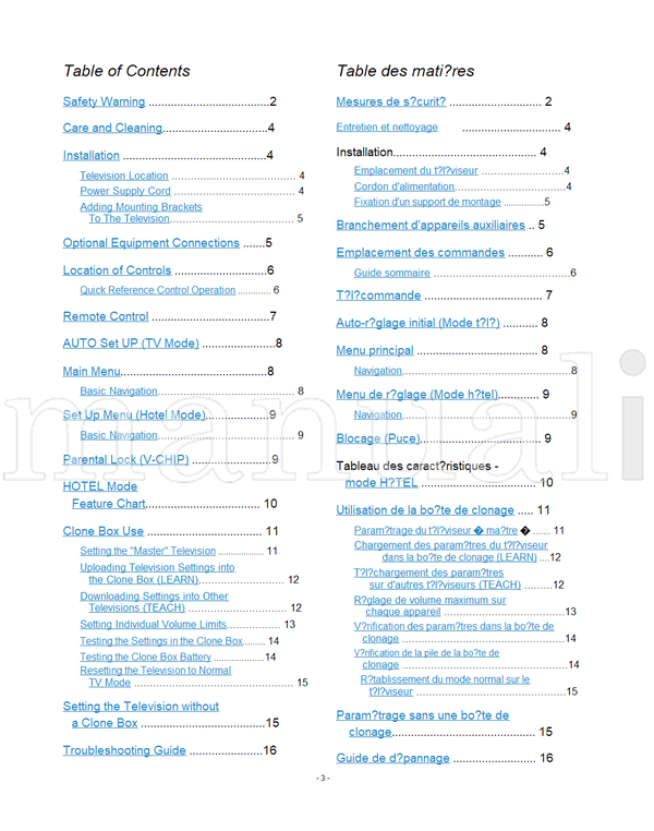 Panasonic CT-2733H CT-3233H TQB2AA0476-1 30311 (16 pages) TV Operating Manual