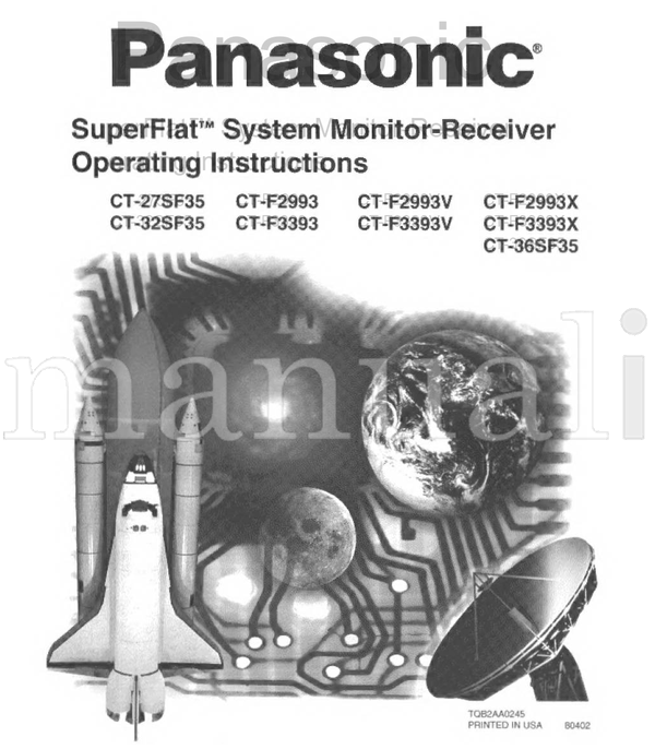 Panasonic CT-275F35 CT-F2993 CT-F2993V CT-F2993X CT-32SF35 CT-F3393 (44 pages) TV Operating Manual