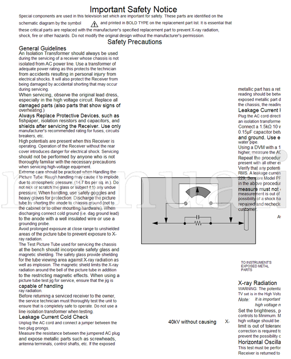 Panasonic CT-27D10B CT-27D10UB CT-27D10DB MTNC000417C1 AP338 (48 pages) TV Service Manual