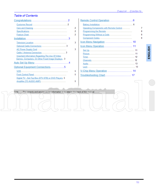 Panasonic CT-27E13-1 CT-32E13-1 TQB2AA0484 30317 (64 pages) TV Operating Manual