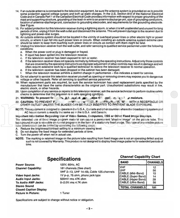 Panasonic CT-27G22 CT-27G22U CT-27S21 CT-2768S TQigAAai4a (36 pages) TV Operating Manual