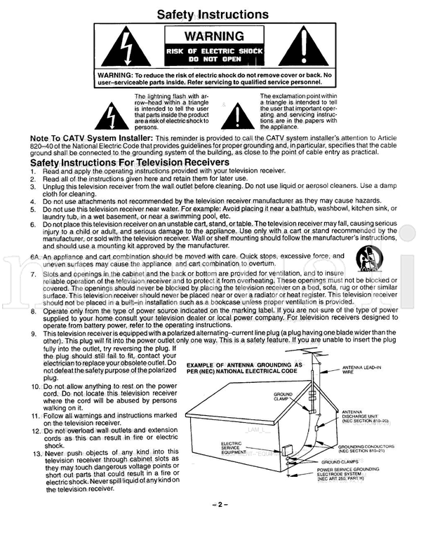 Panasonic CT-27G32 CT-27G32U CT-32G32 CT-32G32U CT-36G32 CT-36G32U (32 pages) TV Operating Manual