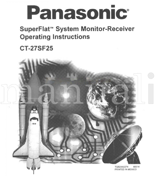 Panasonic CT27SF25 (36 pages) TV Operating Manual