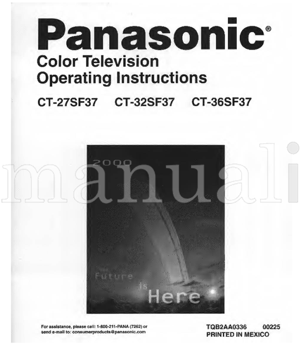 Panasonic 1-B0C-211-PANA TQB2AA0336 00225 (60 pages) TV Operating Manual