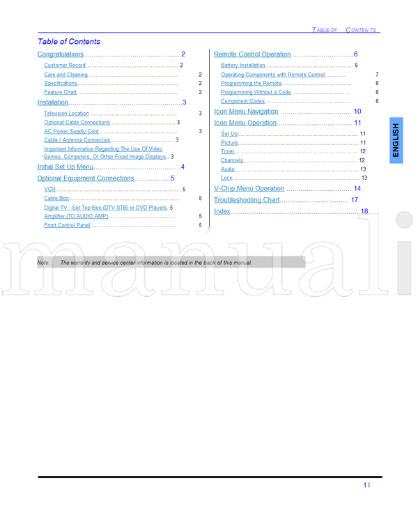 Panasonic CT-20SL13 CT-24SL13 CT-27SL13 CT-F2123 CT-F2923 CT-F2123L (73 pages) TV Operating Manual