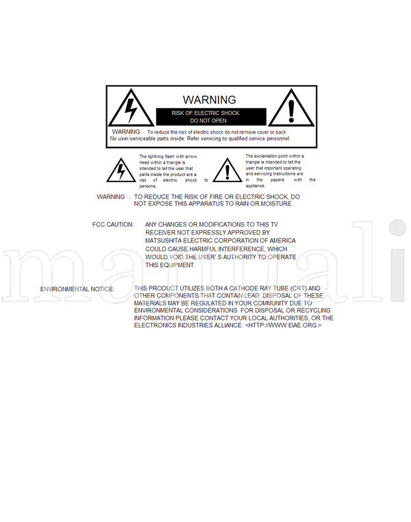 Panasonic CT-27SX32 TQB2AA0419-1 21103 (80 pages) TV Operating Manual