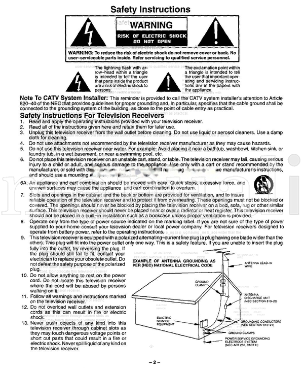 Panasonic CT-32G31 TQB2AA0019-1 (44 pages) TV Operating Manual