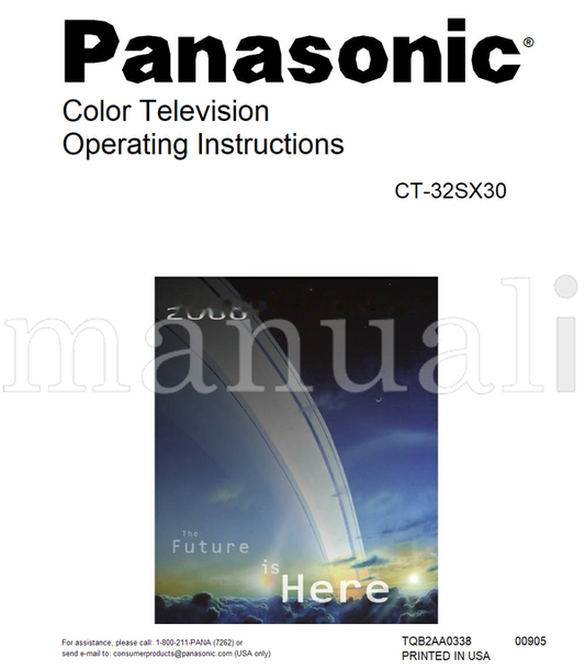 Panasonic CT-32SX30 TQB2AA0338 00905 (55 pages) TV Operating Manual