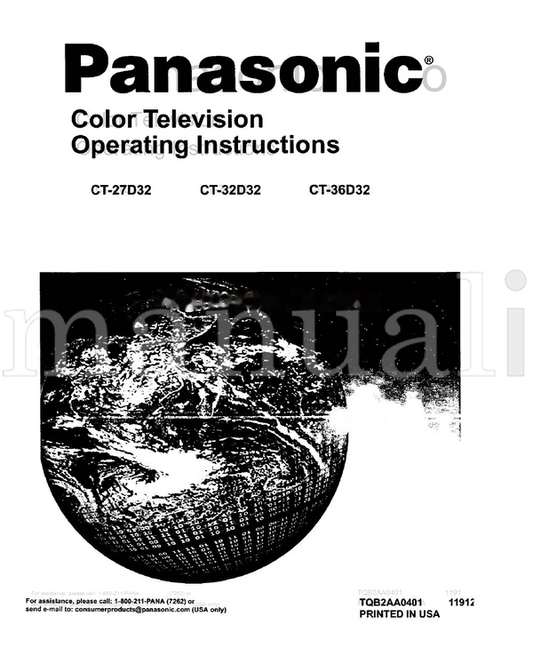 Panasonic CT-27D32 CT-32D32 CT-36D32 TQB2AA0401 (40 pages) TV Operating Manual