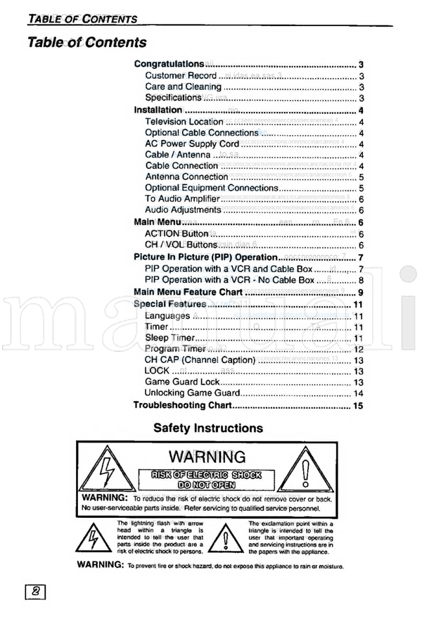 Panasonic CT-36G23 CT-G3356 CT-32695 CT-G2966L CT-35G23 CT-G3366L (32 pages) TV Operating Manual