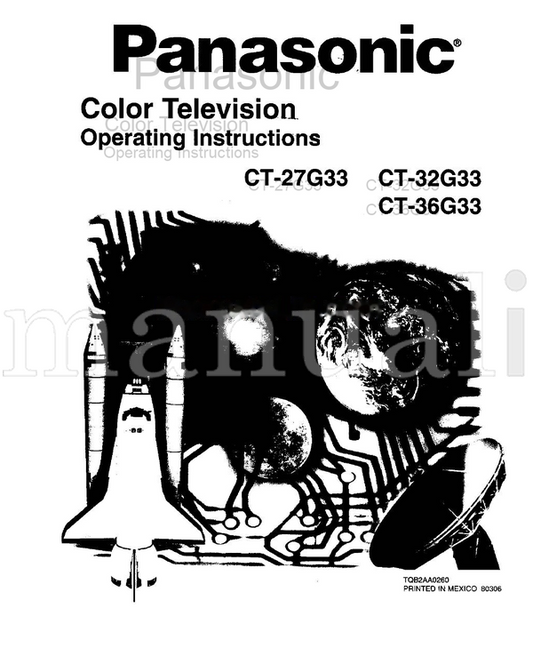 Panasonic CT-27G33 CT-32G33 CT-36G33 TQB2AA0260 80306 (18 pages) TV Operating Manual
